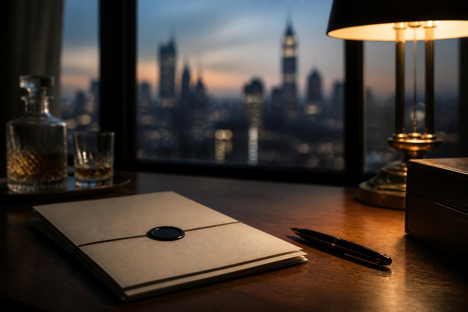 A sealed executive intelligence report on a refined desk